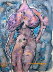 Strange nude original watercolor