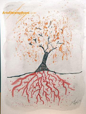 Bloody Roots Original watercolor