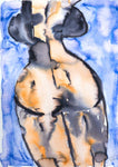 plus nude abstract original watercolor