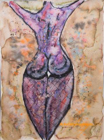 Cosmic Nude original watercolor