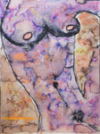 Abstract nude original watercolor