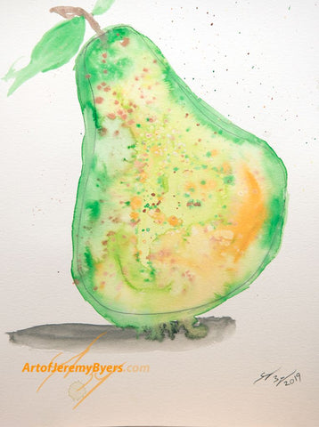 Pear original Watercolor